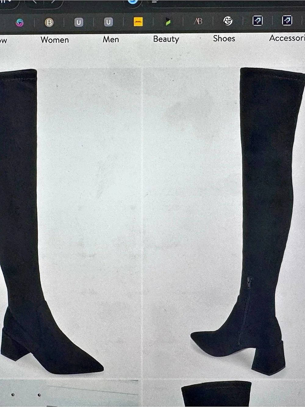 Steve Madden Shari Over-the-Knee Block Heel Boots Black US
